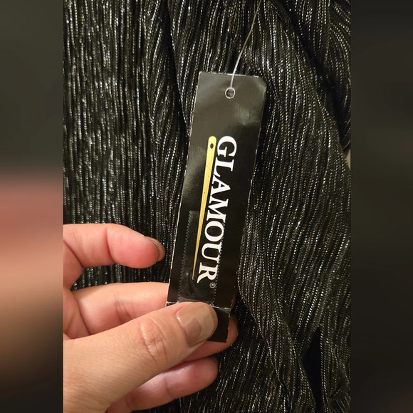 PMetallic Halter Maxi Dress Sz 22W - Picture 7 of 9